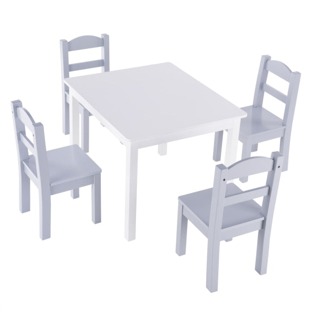 Wooden Table & Chairs Set